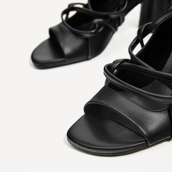 🆕Zara Leather Strappy Heel (Size 6) - Picture 7 of 8